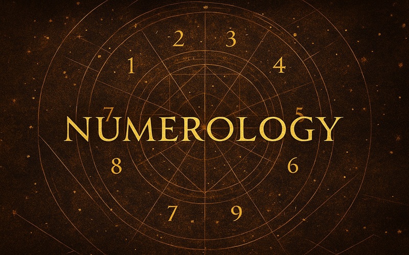 Symbolic depiction of numerology – sacred numbers and divine harmony, LostLibrary Lexicon cover.